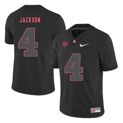 Alabama Crimson Tide #4 Eddie Jackson College Football Jersey Black
