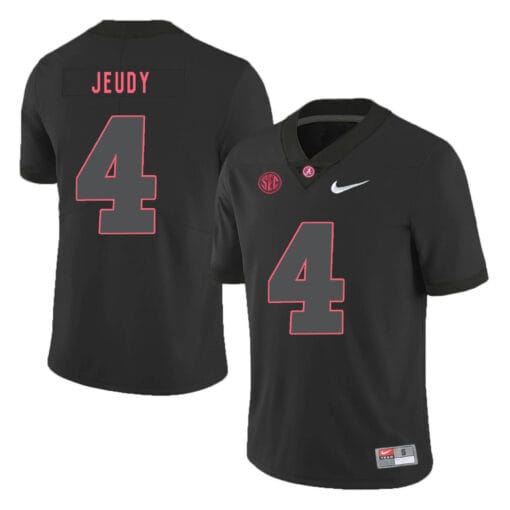 Alabama Crimson Tide #4 Jerry Jeudy College Football Jersey Black