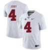 Alabama Crimson Tide #4 Jerry Jeudy College Football Jersey White