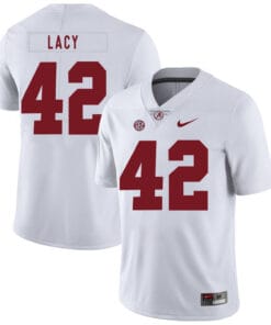 Alabama Crimson Tide #42 Eddie Lacy College Football Jersey White