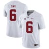 Alabama Crimson Tide #6 Blake Sims College Football Jersey White