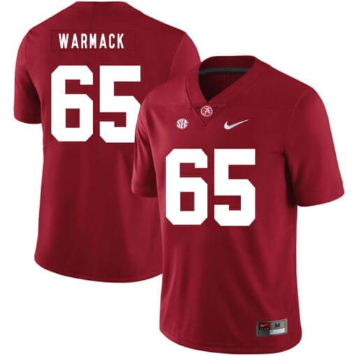 Alabama Crimson Tide #65 Chance Warmack College Football Jersey Red