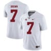 Alabama Crimson Tide #7 Tony Brown College Football Jersey White