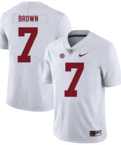 Alabama Crimson Tide #7 Tony Brown College Football Jersey White
