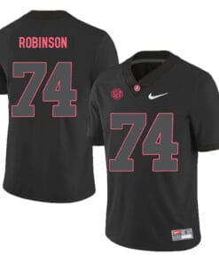 Alabama Crimson Tide #74 Cam Robinson College Football Jersey Black