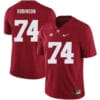 Alabama Crimson Tide #74 Cam Robinson College Football Jersey Red