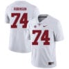 Alabama Crimson Tide #74 Cam Robinson College Football Jersey White