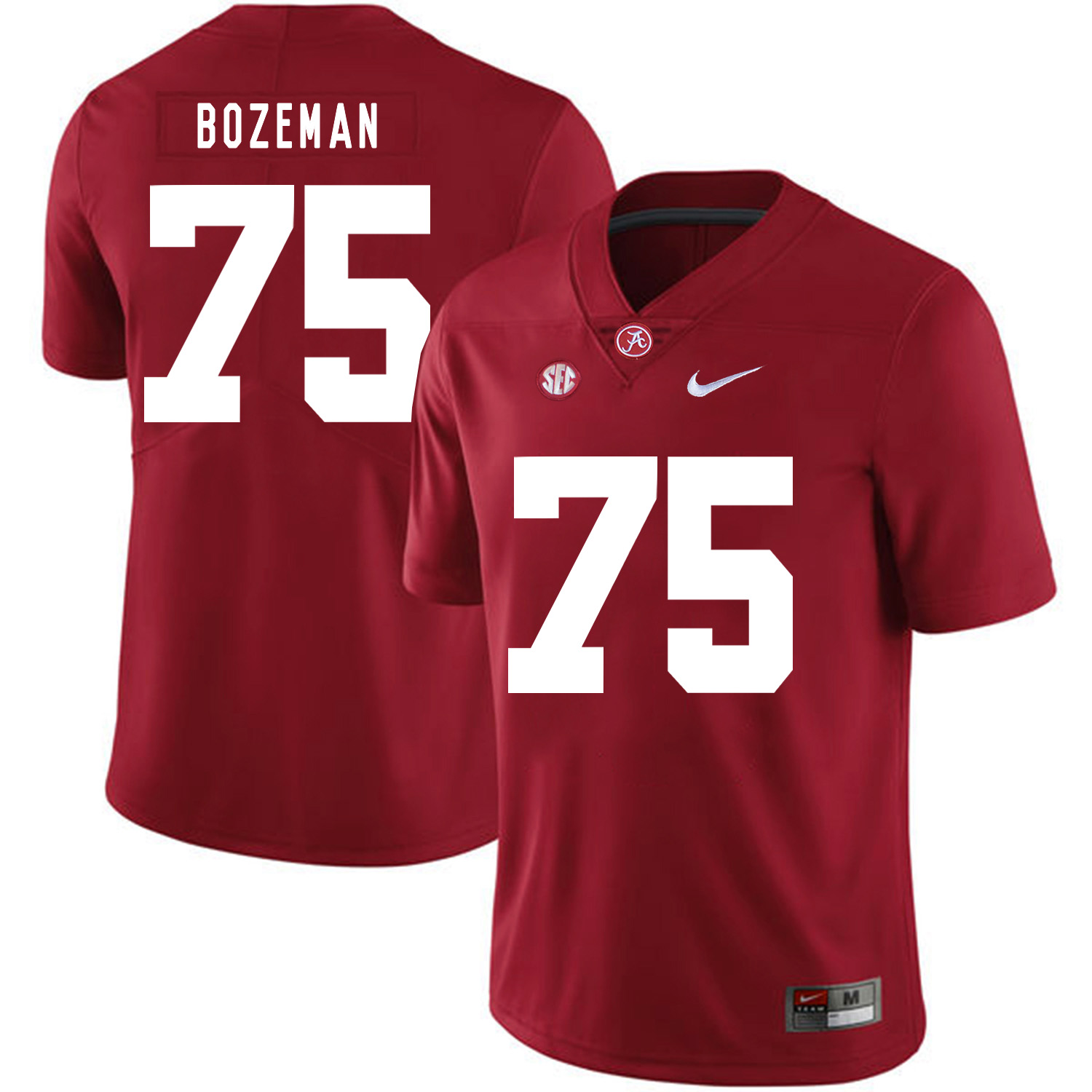 Alabama Crimson Tide #75 Bradley Bozeman College Football Jersey Red