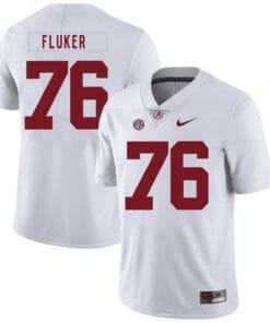 Alabama Crimson Tide #76 D.J. Fluker College Football Jersey White