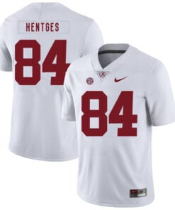 Alabama Crimson Tide #84 Hale Hentges College Football Jersey White
