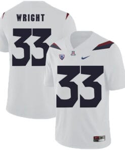 Arizona Wildcats #33 Scooby Wright NCAA College Football Jersey White