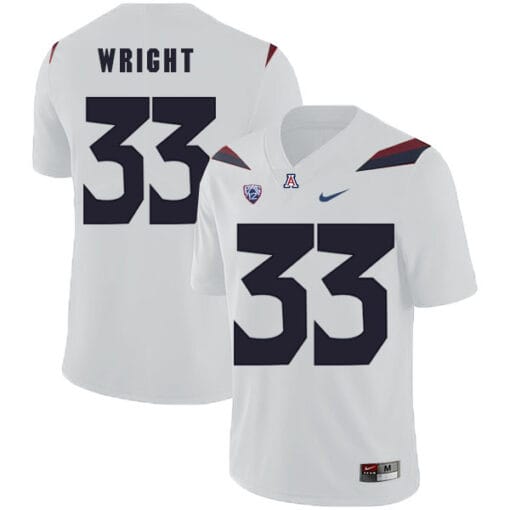 Arizona Wildcats #33 Scooby Wright NCAA College Football Jersey White