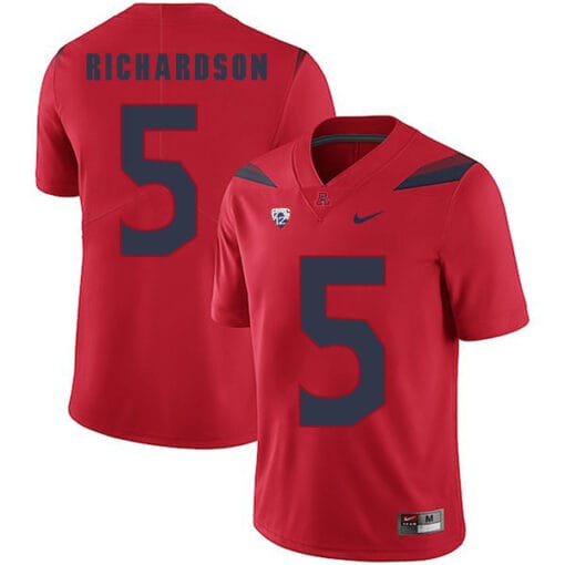 Arizona Wildcats #5 Shaquille Richardson NCAA Football Jersey Red