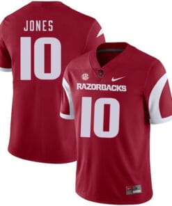 Arkansas Razorbacks #10 Jordan Jones College Football Jersey Red