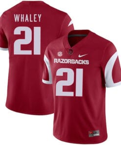 Arkansas Razorbacks #21 Devwah Whaley College Football Jersey Red