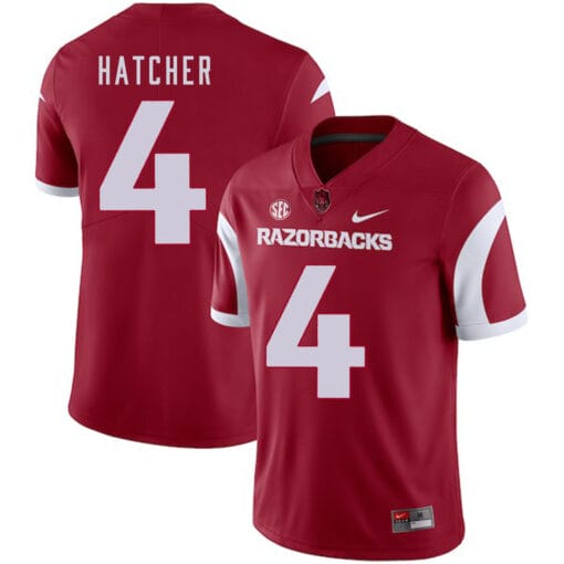 Arkansas Razorbacks #4 Keon Hatcher College Football Jersey Red