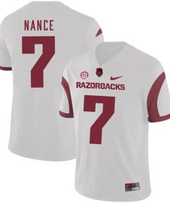 Arkansas Razorbacks #7 Jonathan Nance College Football Jersey White