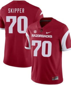 Arkansas Razorbacks #70 Dan Skipper College Football Jersey Red