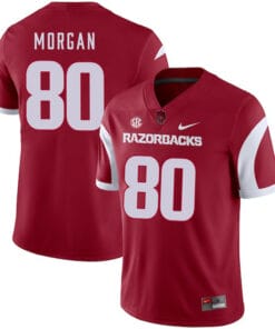 Arkansas Razorbacks #80 Drew Morgan College Football Jersey Red