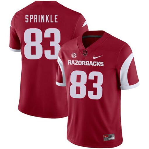 Arkansas Razorbacks #83 Jeremy Sprinkle College Football Jersey Red