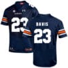 Auburn Tigers Under Armour #23 Ryan Davis Football Jersey Dark Blue