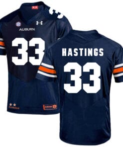 Auburn Tigers Under Armour #33 Will Hastings Football Jersey Dark Blue