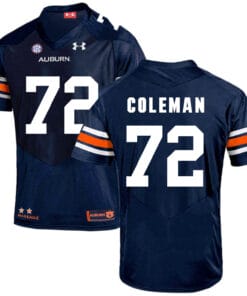 Auburn Tigers Under Armour #72 Shon Coleman Football Jersey Dark Blue