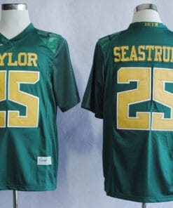 Baylor Bears #25 Lache Seastrunk College Football Jersey Green Yellow