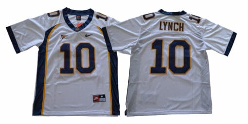 California Golden Bears #10 Marshawn Lynch Football Jersey White With Patch