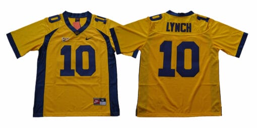 California Golden Bears #10 Marshawn Lynch Football Jersey Yellow Blue