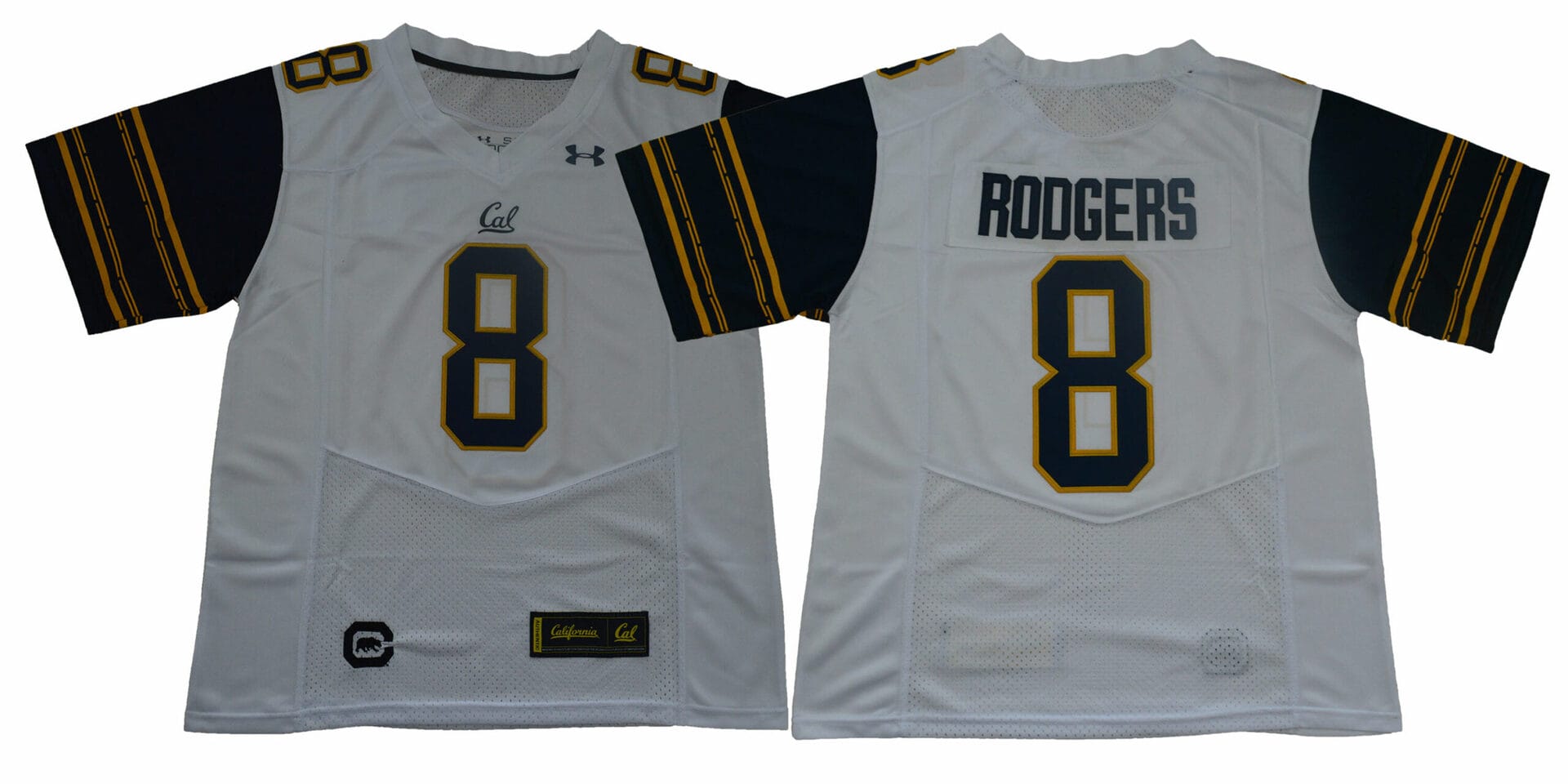 California Golden Bears #8 Rodgers NCAA Football Jersey White