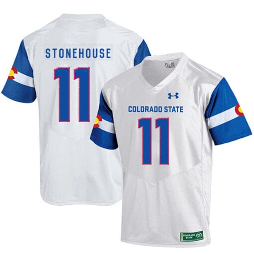 Colorado State Rams #11 Ryan Stonehouse NCAA Football Jersey White