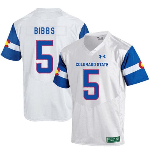 Colorado State Rams #5 Kapri Bibbs NCAA Football Jersey White