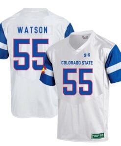 Colorado State Rams #55 Josh Watson NCAA Football Jersey White