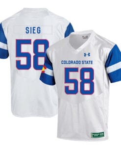 Colorado State Rams #58 Trent Victory NCAA Football Jersey White
