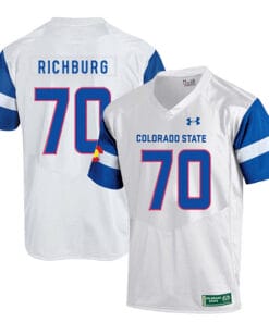 Colorado State Rams #70 Weston Richburg NCAA Football Jersey White
