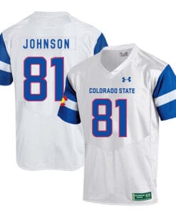 Colorado State Rams #81 Olabisi Johnson NCAA Football Jersey White
