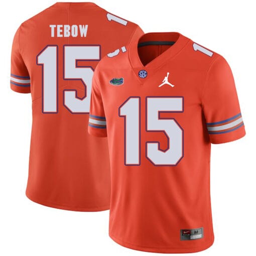 Florida Gators #15 Tim Tebow College Football Jersey Orange Logo Patch