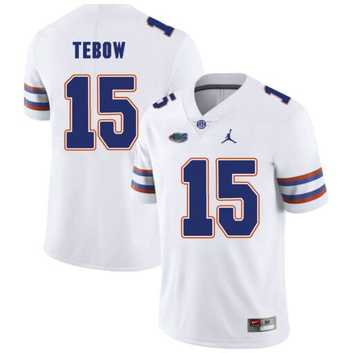 Florida Gators #15 Tim Tebow College Football Jersey White Logo Patch