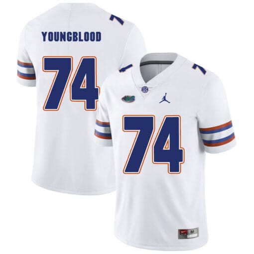 Florida Gators #74 Jack Youngblood NCAA Football Jersey White Logo Patch