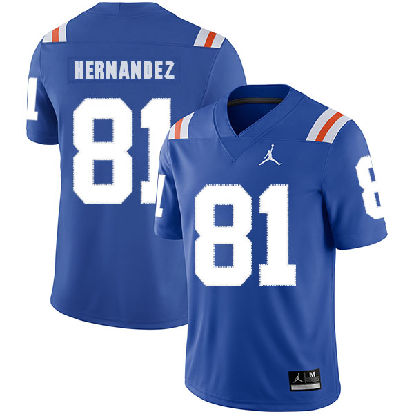 Florida Gators #81 Aaron Hernandez NCAA Football Jersey Blue