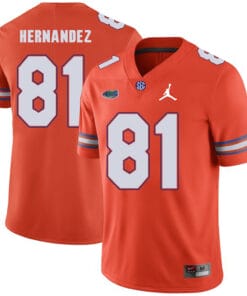 Florida Gators #81 Aaron Hernandez NCAA Football Jersey Orange Logo Patch