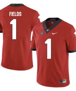 Georgia Bulldogs #1 Justin Fields NCAA College Football Jersey Red