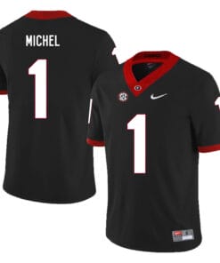 Georgia Bulldogs #1 Sony Michel NCAA College Football Jersey Black
