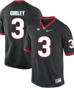 Georgia Bulldogs #3 Todd Gurley II College Football Jersey Black Sec Patch
