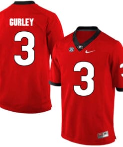 Georgia Bulldogs #3 Todd Gurley II College Football Jersey Red Sec Patch