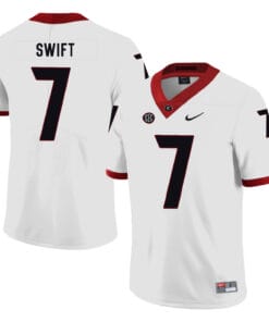 Georgia Bulldogs #7 D Andre Swift College Football Jersey White