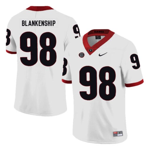 Georgia Bulldogs #98 Rodrigo Blankenship College Football Jersey White