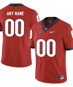 Custom Georgia Bulldogs Jersey Football Red SEC Patch
