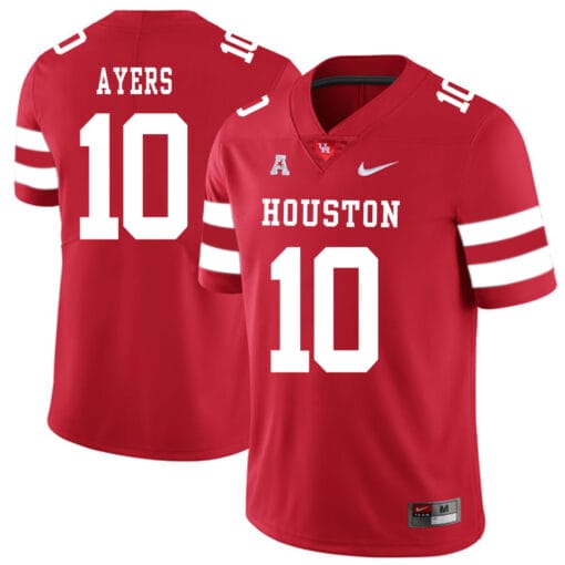 Houston Cougars #10 Demarcus Ayers College Football Jersey Red